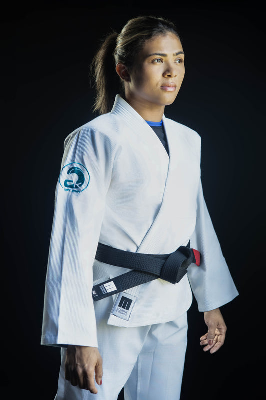 Female athlete wearing gi